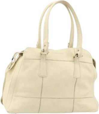 Ferragamo Pre-owned Handbag - Dames - Vintage Handtas - Beige - ONE Size - Leer - Vintage