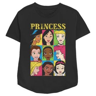 Disney Womens Disney Princess Distressed Close-Up Poster Graphic T-Shirt in Black at Nordstrom, Size Xx-Large