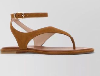 Stuart Weitzman marley suede thong sandals ankle strap