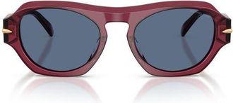 Michael Kors Toronto 52mm Gradient Geometric Sunglasses in Wine Transparent /Blue at Nordstrom