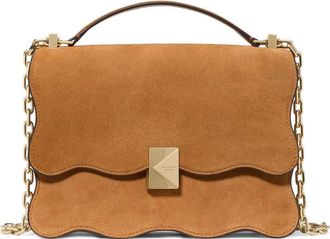 Kate Spade New York deco wavy suede convertible crossbody bag in Garden Soil at Nordstrom