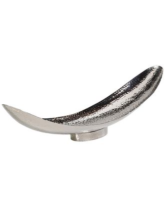 Zodax 30In Long Manouba Hammered Aluminum Boat Bowl