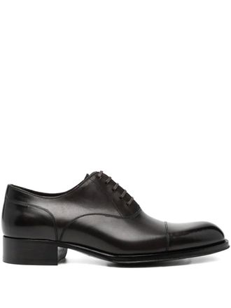 Tom Ford leather oxford shoes - men - Leather/Calf Leather/Leather - 44 - Brown