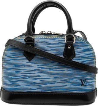 Louis Vuitton Pre-owned M41578 Handbag - Dames - Vintage Mini Tas - Blauw - ONE Size - Leer - Vintage