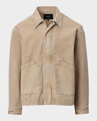 Rag & Bone Men & apos;s Faded Canvas Full-Zip Shirt Jacket