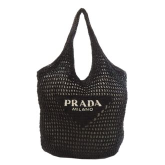 Prada Black Viscose Tote Bag (Pre-Owned)