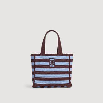 Sandro Striped crochet bag