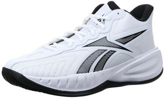 Reebok Unisex Press Trainers, White/Core Black/Barely Grey, 40.5 EU, White Core Black Barely Grey, 8.5 UK