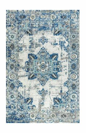Jonathan Y Designs Modern Persian Boho Vintage Medallion Area Rug in Ivory/blue at Nordstrom, Size 3Ft 0In X 5Ft 0In