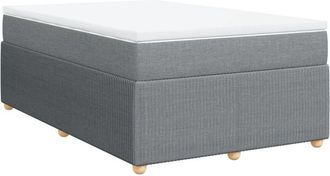 vidaXL Cama Box Spring Con Colch&oacute;n Tela Gris Claro 120x200 Cm Vidaxl