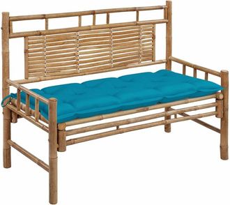 vidaXL Banco De Jard&iacute;n Con Coj&iacute;n Bamb&uacute; 120 Cm Vidaxl