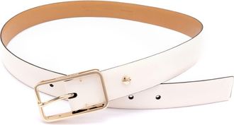 Kate Spade New York mel leather belt in Parchment at Nordstrom, Size Medium