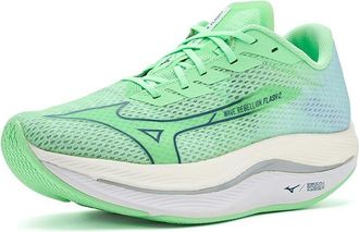 Mizuno Wave Rebellion Flash 2 Mens Shoes Neo Mint/Vintage Indigo : 11.5 D - Medium