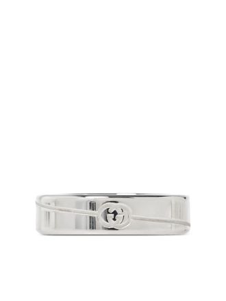Gucci Ring met GG-logo - Zilver
