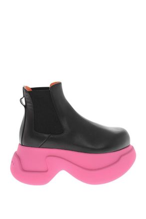 Marni Black Leather Chelsea Boots