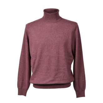 Brunello Cucinelli Coral Cashmere Turtleneck Knit Sweater, Brand Size 50 (US Size 40)