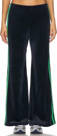 SPLITS59 Heritage Velour Pant In Indigo/grass