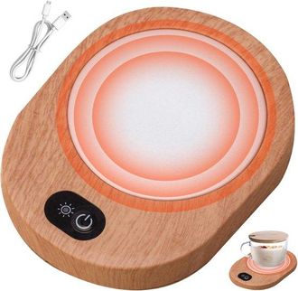 OEM Posavasos Calefactable, Calentador De Tazas Usb, Ideal Para Escritorio O Taza De Madera, Posavasos Port&aacute;til Calefactable, T&eacute;, No Requiere Pilas