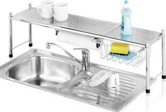 WENKO Maximex Expando Estanter&iacute;a Extensible Cromada Para Fregadero