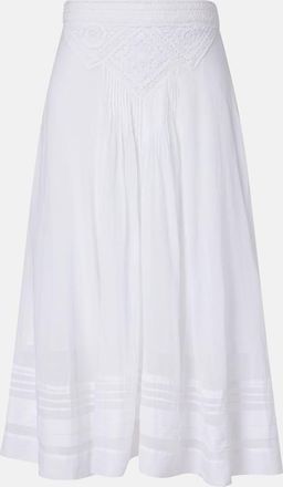 Isabel Marant Gonna midi Garliana in cotone con pizzo