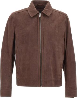 HUGO BOSS H-Malbano 7 Suede Jacket - Heren - Leren en Su&egrave;de Jassen - Bruin - 4XL - Leer - Jassen
