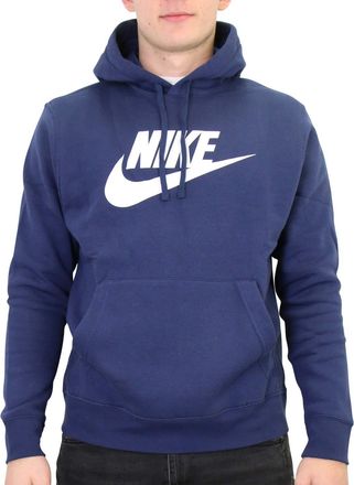 Nike Nike BV2973 M NSW CLUB HOODIE PO BB GX Sweatshirt mens midnight navy/midnight navy/white L