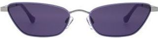 Florence By Mills 56mm Cat Eye Sunglasses in Silver Purple at Nordstrom Rack