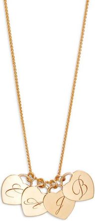 Set & Stones Alice Multi Initial Charm Necklace in Gold /4 Charms at Nordstrom
