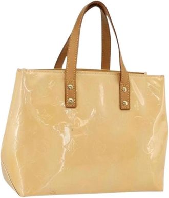 Louis Vuitton Pre-owned Handbags, female, Beige, Size: ONE SIZE Pre-owned Vintage Patent Leather Hand Bag