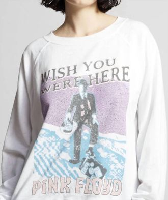 Recycled Karma Womens Pink Floyd Sweatshirt In White