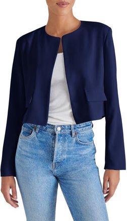 Steve Madden Serene Crop Blazer in Marine at Nordstrom, Size X-Large