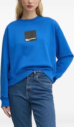 Karl Lagerfeld Felpa con stampa logo - Blu