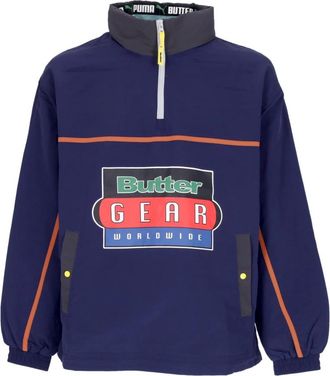 Puma Windjack Pop Over Top Spellbound - Heren - Zomerjassen - Blauw - L - Polyester - Jassen