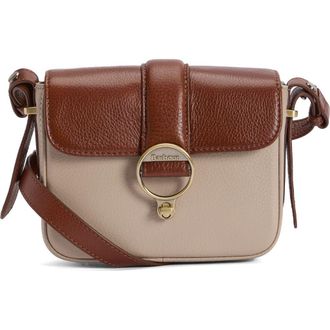 Barbour Mini Rosa Leather Crossbody Bag in Pebbled Pink/Brown at Nordstrom