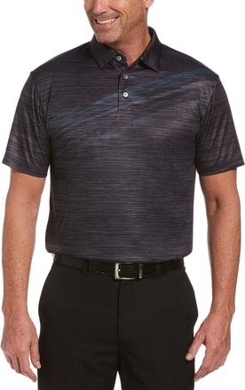 PGA TOUR Mens Textured Polo Shirt - Black