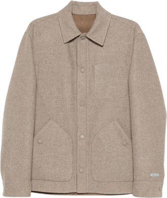 Canali wool-blend jacket - Brown