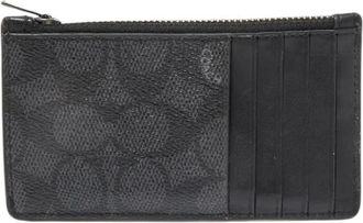 Coach Pre-owned Wallets, female, Black, Size: ONE SIZE Pre-owned Zip Card Case
