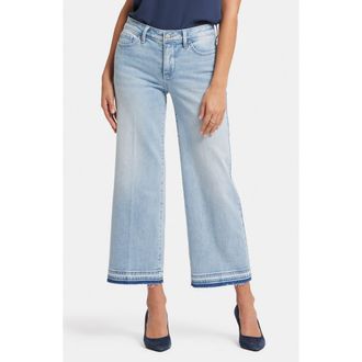 NYDJ Teresa Release Hem Ankle Wide Leg Jeans in Misty Ridge at Nordstrom Rack, Size 10