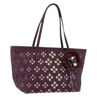 Fendi Pre-owned Zucca Canvas Handtas - Dames - Vintage Shopper - Paars - ONE Size - Vintage