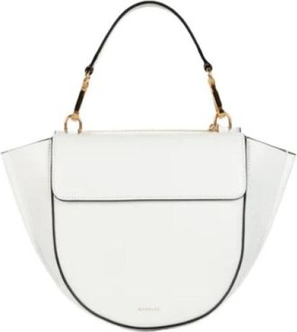 Wandler Tassen, Dames, Wit, ONE Size, Witte Crossbody Tas met Magneetsluiting