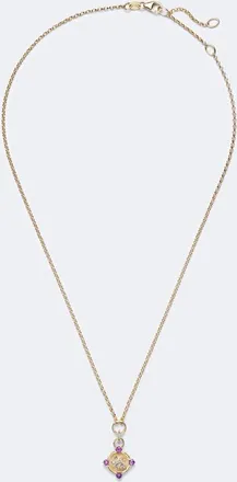 Foundrae Collana Resillience Blossom Fine Belcher in oro 18kt con diamanti e ametiste