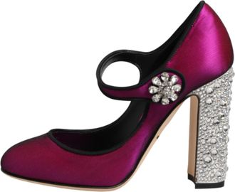Dolce & Gabbana Pink Embellished High Heels Pumps Womens Shoes