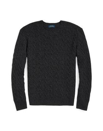 Ralph Lauren CABLE-KNIT WOOL-CASHMERE SWEATER