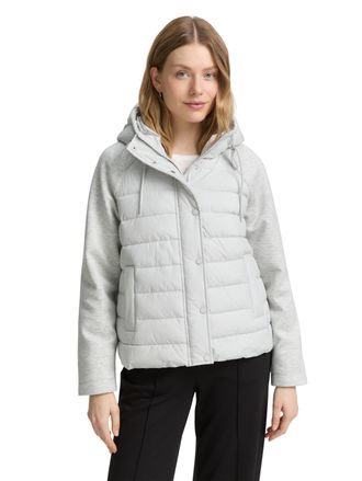 Tom Tailor Steppjacke TOM TAILOR, Damen, Gr. XXL, grau (rough grau), Steppware, Obermaterial: 100% Polyester. Futter: 100% Polyester, unifarben, regular fit tail