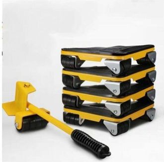 Elle Kit De Mudanza De Muebles De Alta Resistencia Sin Esfuerzo, Con Ruedas De Alta Resistencia, Transportador De Muebles De Alta Resistencia, Con 1 Barra 
