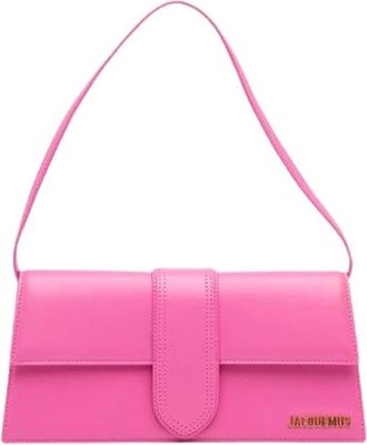 Jacquemus Pre-owned Le Bambino Long - Dames - Vintage Schoudertas - Roze - ONE Size - Leer - Vintage