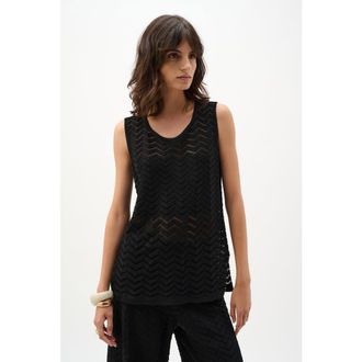 Joseph Ribkoff Viscose Jacquard Knit Chevron Stitch Relaxed in Black at Nordstrom, Size Xx-Large
