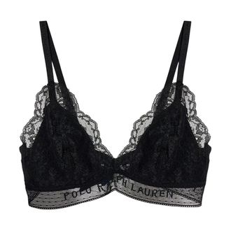 Polo Ralph Lauren Ondergoed, Dames, Zwart, M, Katoen, Triangle Bralette