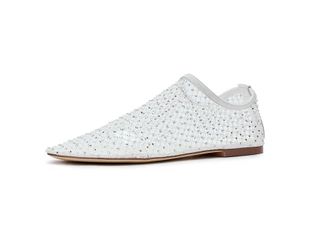 Steve Madden Mino Womens Flat Shoes White Rhinestone : 8.5 M, Synthetic