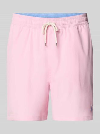 Ralph Lauren Badeshorts mit Logo-Stitching Modell TRAVELER in Rose, Gr&ouml;&szlig;e XXL
